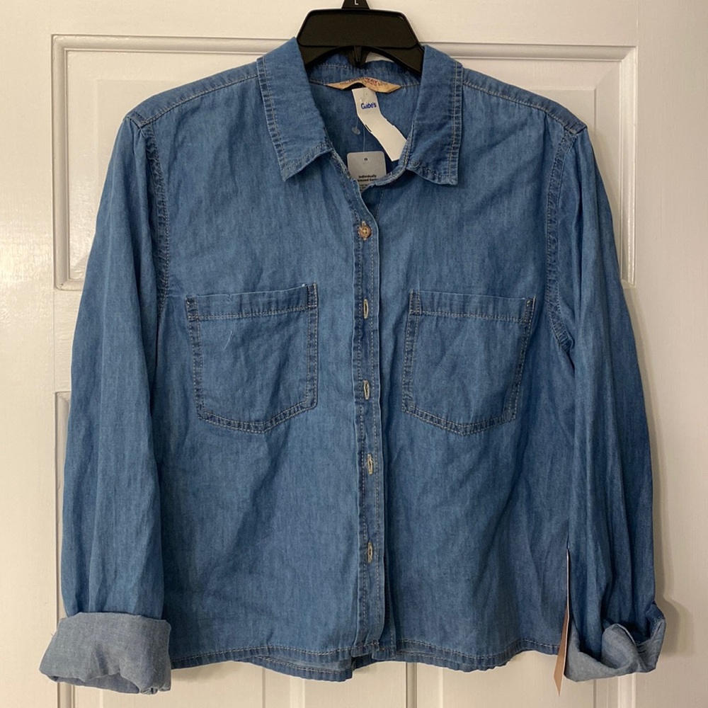 Cropped Jean shirt